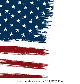 Grunge American flag.Dirty flag of USA.