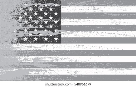 Bandera norteamericana ondulada. Bandera de Estados Unidos.