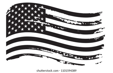 Grunge American flag.Flag of USA.Vector.