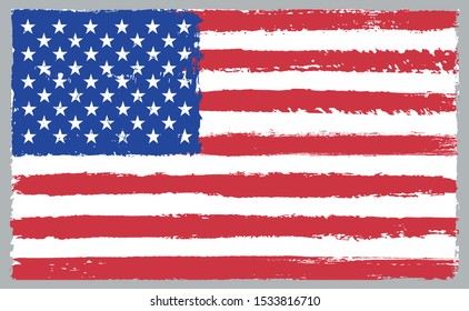 Grunge American flag.Grunge flag of USA.