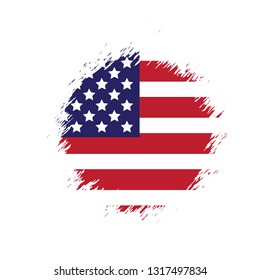 Grunge American flag.Vector dirty USA flag.