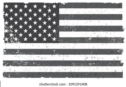 Grunge American Flag.Vector flag of United States.