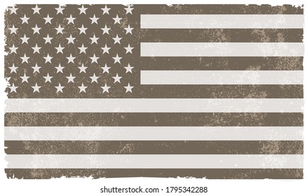 Grunge American flag.Vector flag of USA.