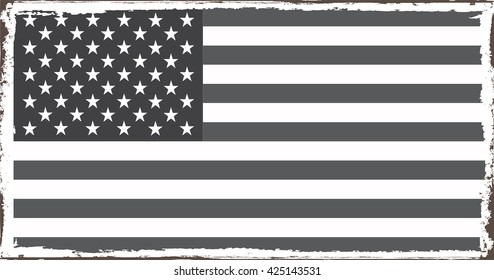 Grunge American flag.Vector flag of USA.