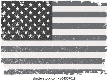 Grunge American flag.Vector flag of USA.