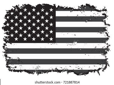 Grunge American flag.Vector flag of USA.