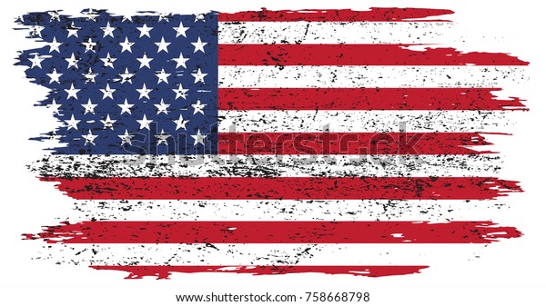 グランジアメリカ国旗 ベクター画像の古い米国国旗 のベクター画像素材 ロイヤリティフリー