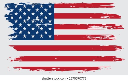 Bandera estadounidense Grunge.Bandera vintage de Estados Unidos.