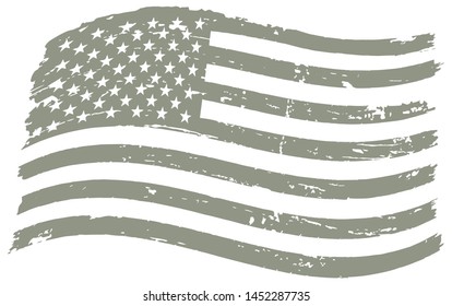 Grunge American flag.Vintage flag of USA.