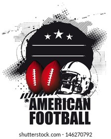 grunge american football shield