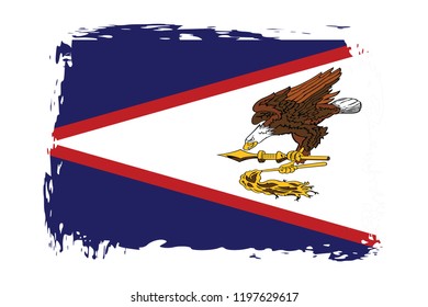 Grunge American Samoa flag.flag of American Samoa,banner vector illustration. Vector illustration eps10.