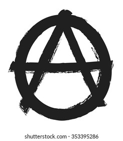 grunge anarchy symbol, vector design element