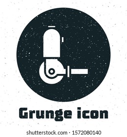Grunge Angle grinder icon isolated on white background.  Vector Illustration
