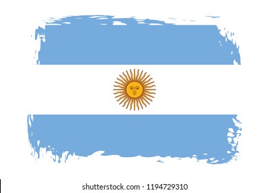 Grunge Argentina flag.flag of Argentina,banner vector illustration. Vector illustration eps10.