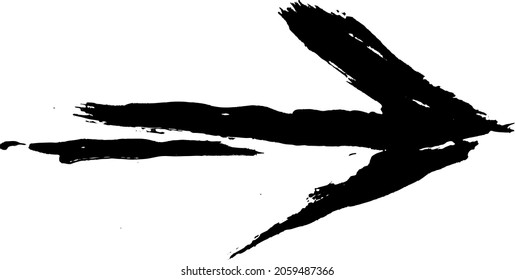 Grunge Arrow Brush Stroke Distress Paint