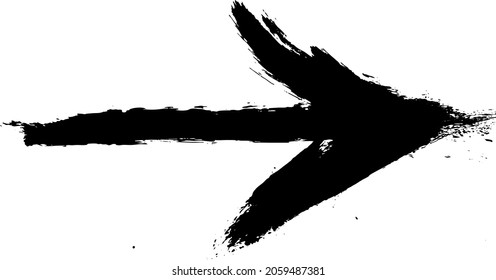 Grunge Arrow Brush Stroke Distress Paint