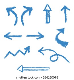 grunge arrow icon set