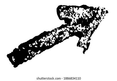 Grunge Arrow Pointer Stamp Distress