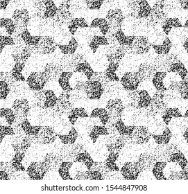 Grunge arrow seamless pattern. Endless background of geometric shapes.  Vector illustration. 