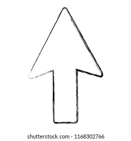 grunge arrow sign up direction icon