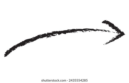 grunge flecha vector. grunge flecha pincel. grunge flecha pintura. Silueta de flecha vector.