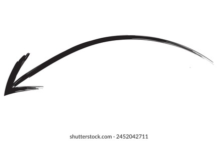 grunge arrow vector. grunge arrow brush. grunge arrow paint. Brush stroke (arrow). Vector illustration