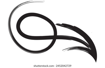 grunge arrow vector. grunge arrow brush. grunge arrow paint. Brush stroke (arrow). Vector illustration
