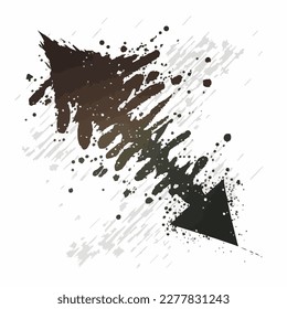Grunge arrow vector. grunge arrow brush.grunge arrow paint