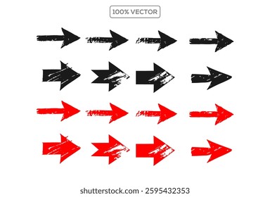 grunge arrow vector. grunge arrow brush.grunge arrow paint template