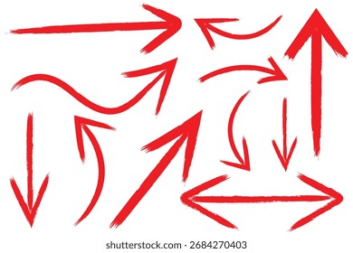 grunge arrow vector. grunge arrow paint. Arrow brush doodle chalk line stroke. Sketch pencil arrow icon. Hand drawn grunge brush sketch direction element. eps 10