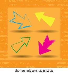 Grunge arrows