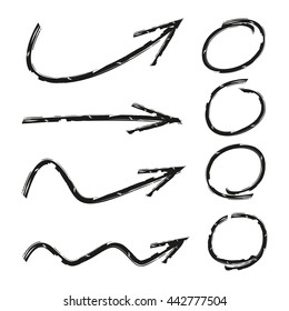grunge arrows and circle highlighters