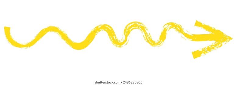 Grunge flechas colección. Conjunto de flecha de grunge dibujado a mano. Cepillos sucios realistas. Boceto negro hecho a mano acuarela doodle flecha - Vector de stock.