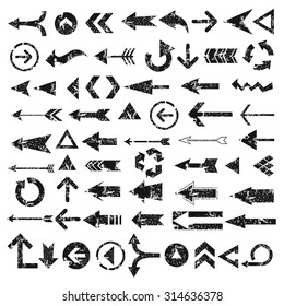 Grunge Arrows design on white background, vector