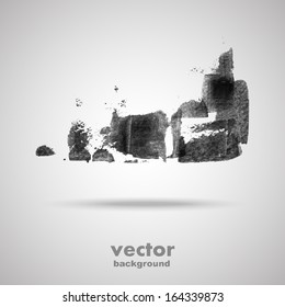 Grunge art banne, vector background