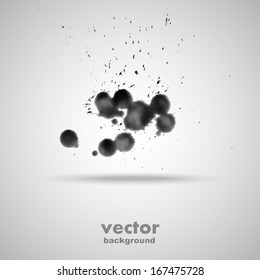 Grunge art banner, vector background