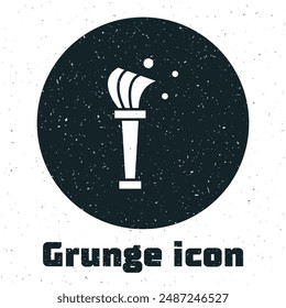 Grunge Aspergillum icon isolated on white background. Monochrome vintage drawing. Vector