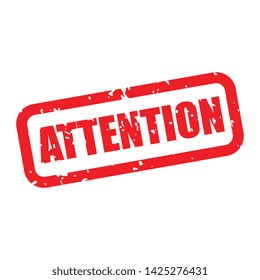 Grunge Attention Label Stock Vector
