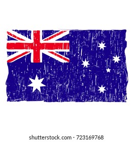 Grunge Australia flag vector easy to use