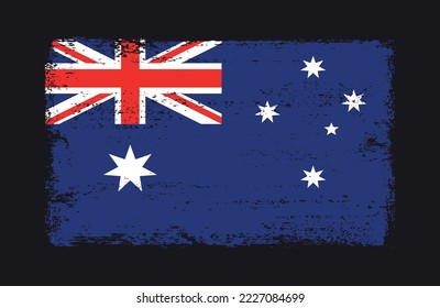 Bandera de Australia. Antigua bandera vectorial de Australia.