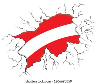 grunge Austria flag