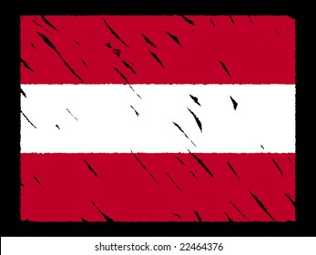 farbige österreichische Flagge auf Schwarz