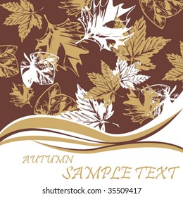 Grunge autumn background with free space for your text