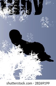 grunge baby vector