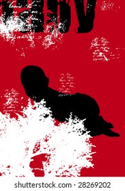grunge baby vector