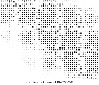 Grunge background Abstract geometric pattern with squares of different scales.. Design element for web banners, posters, cards, wallpapers, backdrops, panels Black and white color Vector illustration