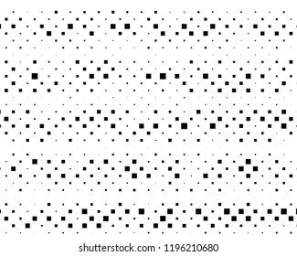 Grunge background Abstract geometric pattern with squares of different scales.. Design element for web banners, posters, cards, wallpapers, backdrops, panels Black and white color Vector illustration