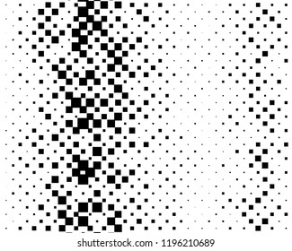 Grunge background Abstract geometric pattern with squares of different scales.. Design element for web banners, posters, cards, wallpapers, backdrops, panels Black and white color Vector illustration