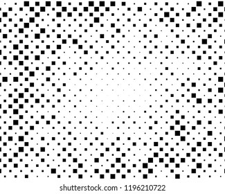 Grunge background Abstract geometric pattern with squares of different scales.. Design element for web banners, posters, cards, wallpapers, backdrops, panels Black and white color Vector illustration