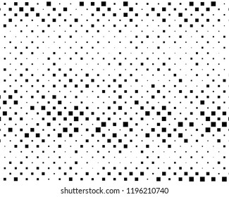 Grunge background Abstract geometric pattern with squares of different scales.. Design element for web banners, posters, cards, wallpapers, backdrops, panels Black and white color Vector illustration